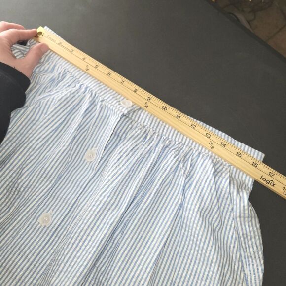 New H&M Blue Striped Midi Skirt 14 - Picture 6 of 9